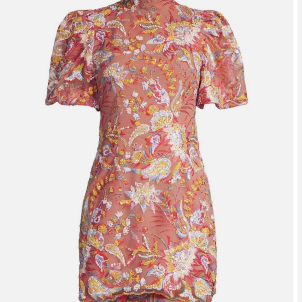 Elliatt embroidered mini dress size XS